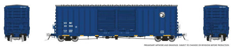 Pacific Car & Foundry B-70-75 Boxcar - Ready to Run -- Lake State Railway #10203 (blue, white)