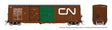 NSC 5304 Plug & Sliding Door Boxcar 6-Pack - Ready to Run -- Canadian National Set #1 (As-Delivered, Boxcar Red, green door, Noodle Logo)