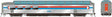 SP 3/4 Dome-Lounge - Ready to Run -- Amtrak #9375 (Phase I, silver, red, blue, white, Flat Sides)
