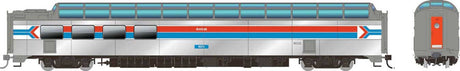 SP 3/4 Dome-Lounge - Ready to Run -- Amtrak #9375 (Phase I, silver, red, blue, white, Flat Sides)