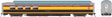 SP 3/4 Dome-Lounge - Ready to Run -- Panama Railroad Rio Chagres (yellow, black, red)