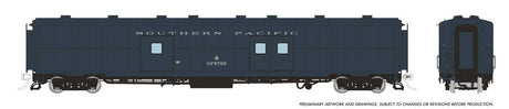 PC&F Econo Baggage Car - Ready to Run -- Southern Pacific #6766 (Early Doors, gray, Baggage/Messenger)