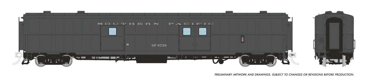 PC&F Econo Baggage Car - Ready to Run -- Southern Pacific #6729 (Lease Scheme, gray)