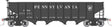 Class H21A 4-Bay Hopper 6-Pack  - Ready to Run -- Pennsylvania Railroad Set #1 (black, Plain Keystone)