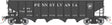 Class H21E 4-Bay Hopper 6-Pack  - Ready to Run -- Pennsylvania Railroad Set #1 (black, Plain Keystone)