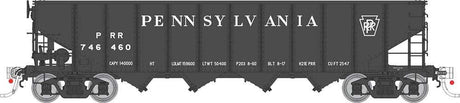 Class H21E 4-Bay Hopper 6-Pack  - Ready to Run -- Pennsylvania Railroad Set #1 (black, Plain Keystone)