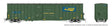 Trenton Works 6637 Cubic Foot Combination-Door Boxcar - Ready to Run -- Rapido Trains #2019 (green, blue, yellow Logo)