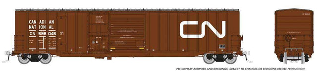 Trenton Works 6348 Boxcar - Ready to Run -- Canadian National (As-Delivered, Boxcar Red, white Noodle Logo)