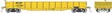 Class G22 Steel Gondola - Ready to Run -- Penn Central (MOW yellow, Three-Rib End)