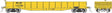Class G22 Steel Gondola 3-Pack - Ready to Run -- Penn Central (MOW yellow, Three-Rib End)