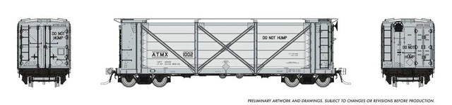 ACF Helium Gas Tank Car 6-Pack - Ready to Run -- ATMX Set #1 (gray, silver)