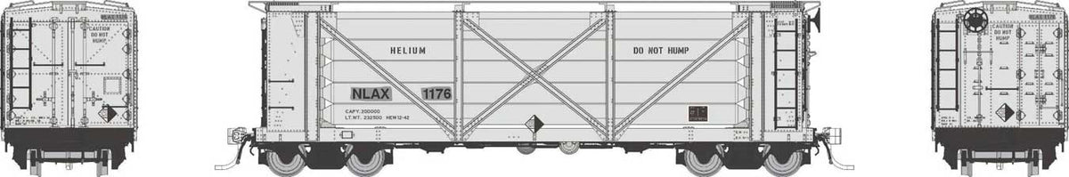 ACF Helium Gas Tank Car - Ready to Run -- NASA NLAX (silver)