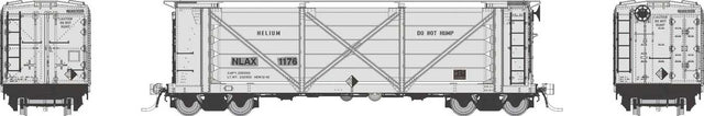 ACF Helium Gas Tank Car 6-Pack - Ready to Run -- NASA NLAX Set #1 (silver)