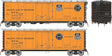 Class R-40-27 Steel Reefer 6-Pack - Ready to Run -- Pacific Fruit Express Set #1 (1957 Scheme, orange, black, silver)
