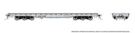Magor 54' Department of Defense (DODX) Flatcar 6-Pack - Ready to Run -- United States Navy DODX (silver, black)