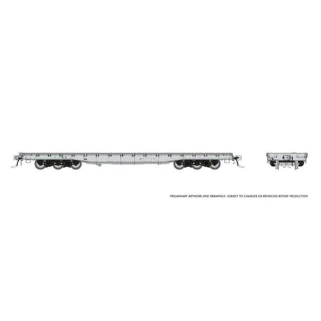 Magor 54' Department of Defense (DODX) Flatcar - Ready to Run -- Painted, Unlettered (gray)