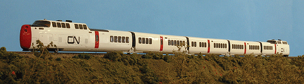 TurboTrain Set - Diesel Passenger -- Canadian National: PDC-27 #150, PDC-26 #25, IC-30/35 #250