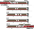 UAC TurboTrain 5-Car Passenger Train-Only Set (2022 Ver.) - Sound & DCC Equipp -- Amtrak #52, 73, 74, 57, 53 (Early Scheme; white, red, blue)