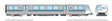 BART Legacy A End Car - Standard DC -- Bay Area Rapid Transit (silver, blue, white)