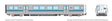 BART Legacy C End Car - Standard DC -- Bay Area Rapid Transit #2 (silver, blue, white)