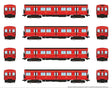 Toronto G-Class Subway A-B-B-A Set - Standard DC -- Toronto Transit Commission #5016, 5217, 5216, 5017