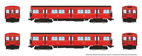 Toronto G-Class Subway A-B Set with Display Base - Standard DC -- Toronto Transit Commission #5000, 5001-2