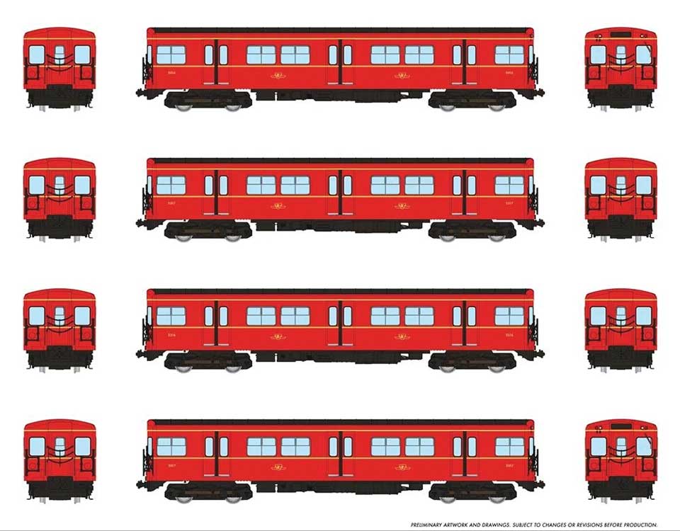 Toronto G-Class Subway A-B-B-A Set - Sound and DCC -- Toronto Transit Commission #5016, 5217, 5216, 5017