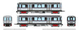 Budd 2600 Series L 2-Car Pair - Unpowered -- Chicago Transit Authority CTA #2611, 2612 (As-Delivered, stainless, black)