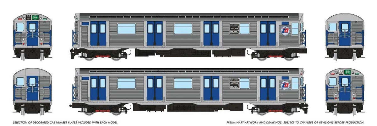 Budd R32 Brightliner  Subway 2-Car Set - Standard DC -- New York City Transit Authority NYCTA (stainless, TA Logo, RR Broadway)