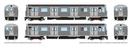 Budd R32 Brightliner  Subway 2-Car Set - Standard DC -- New York Metropolitan Transit Authority MTA (F Queens Blvd/6th Ave/Culver)