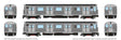 Budd R32 Brightliner  Subway 2-Car Set - Standard DC -- New York Metropolitan Transit Authority MTA (stainless, MTA, J Jamaica/Nassa