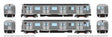 Budd R32 Brightliner  Subway 2-Car Set - Unpowered -- New York Metropolitan Transit Authority MTA (stainless, MTA, A Wash Hts/8th