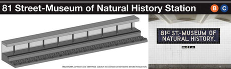 New York City Subway Display Platform Only - Lighted -- IND 81st-Museum of Natural History