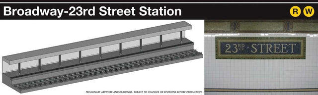 New York City Subway Display Platform Only - Lighted -- BMT Broadway-23rd St