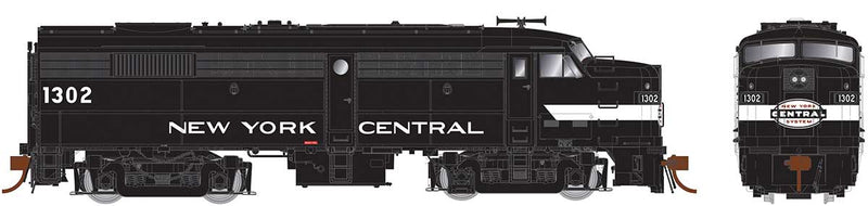 Alco-MLW FA-2 Phase Ia - LokSound and DCC -- Penn Central 1373 (NYC Renumbering, black, white, Cigar Band Logo)