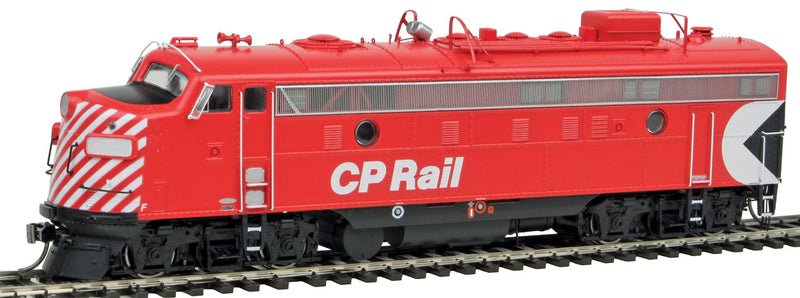 GMD FP9A w/LokSound & DCC - True North -- Canadian Pacific No Number (Action Red, black, white, Multimark, 5" Stripes