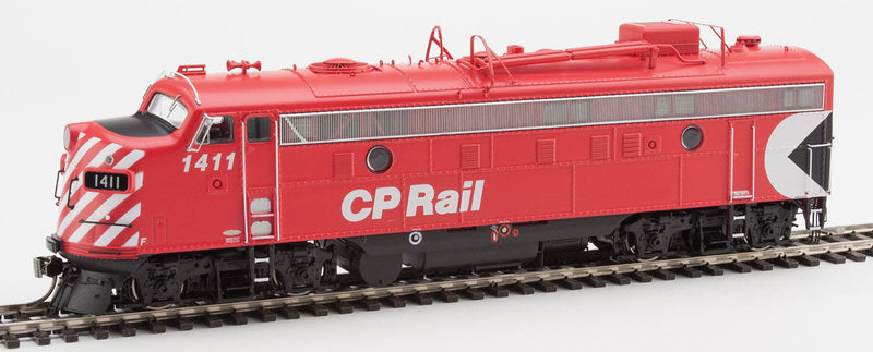 GMD FP9A w/LokSound & DCC - True North -- Canadian Pacific #1411 (Action Red, black, white, Multimark, 8" Stripes)