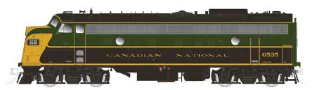 GMDD FP9A - LokSound and DCC - True North -- Canadian National #6541 (1954 Scheme; green, black, yellow)