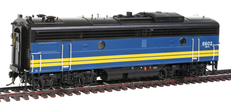 GMD F9B Class GPB-17a Version w/Rebuilt Front & Large Hatch - Sound & DCC -- VIA Rail Canada #6602 (blue, yellow, black)