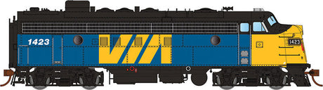 GMD FP7 - Standard DC -- Via Rail Canada 1416 (blue, yellow, black)