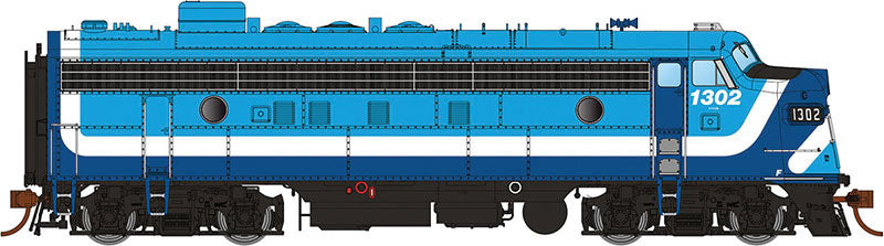 GMD FP7 - Standard DC -- Montreal Commuter Agency MUCTC 1303 (blue, white)