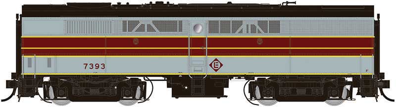 Alco-MLW FB-2 Phase Ia - LokSound and DCC -- Erie Lackawanna 7393 (gray, maroon, yellow)