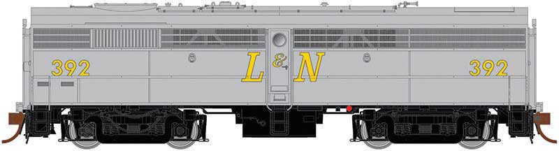 Alco-MLW FB-2 Phase II - LokSound and DCC -- Louisville & Nashville 392 (gray, yellow, red, Thin L&N)
