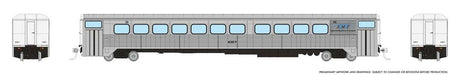 Hawker Siddeley Commuter Coach - Ready to Run -- AMT Montreal #1057 (stainless, blue, black)