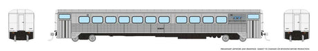 Hawker Siddeley Commuter Coach - Ready to Run -- AMT Montreal #1084 (stainless, blue, black)