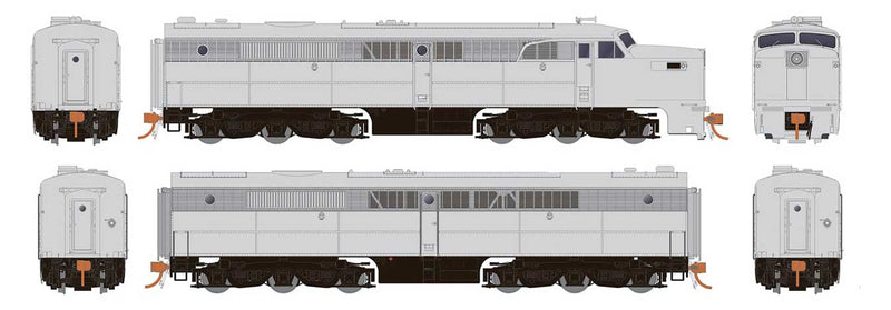 Alco PA1 - PB1 Set - Standard DC -- Undecorated, Non-Dynamic Brakes
