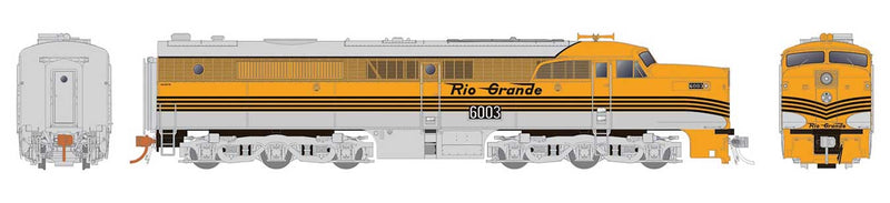 Alco PA1 - ESU LokSound and DCC -- Denver & Rio Grande Western 6001 (4-Stripe, Aspen Gold, silver)