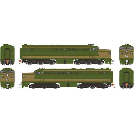 Alco PA1 - PA1 Set - Sound and DCC -- Alco Demonstrator #9077, 9078 (CN green, gold)