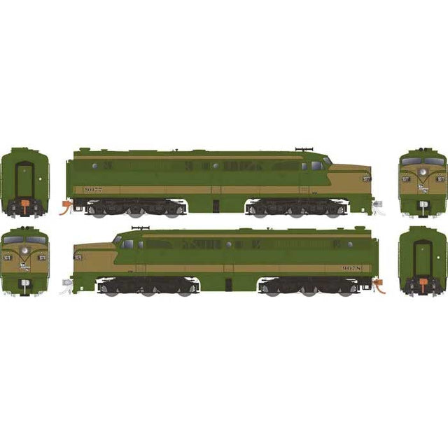 Alco PA1 - PA1 Set - Sound and DCC -- Alco Demonstrator #9077, 9078 (CN green, gold)