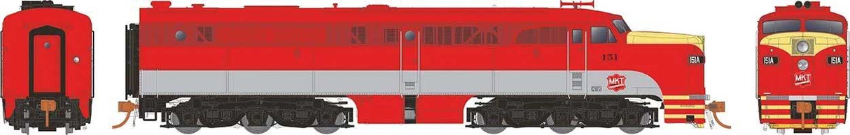 Alco PA1 - Sound and DCC -- Missouri-Kansas-Texas #153C (red, gray, yellow)